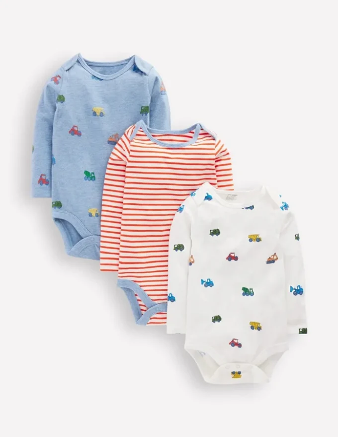 3-pack Cotton Bodies Blue Construction 3-pack Cotton Bodies Blue Construction