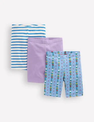 3-pack Cycling Shorts Glacier Blue Sunflower Garden