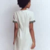 A-line Trim Short Dress Ivory A-line Trim Short Dress Ivory