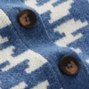 Abi Jacquard Cardigan Denim Blue Aztec Abi Jacquard Cardigan Denim Blue Aztec