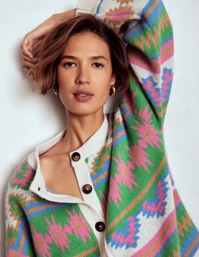 Abi Jacquard Cardigan Multi Aztec Abi Jacquard Cardigan Multi Aztec