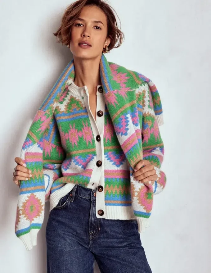 Abi Jacquard Cardigan Multi Aztec Abi Jacquard Cardigan Multi Aztec