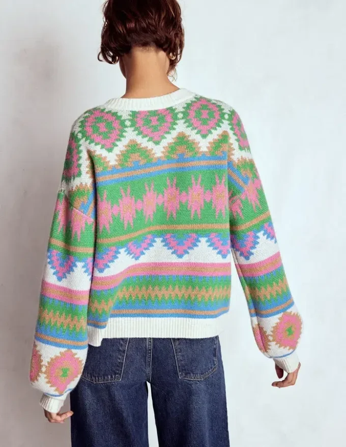 Abi Jacquard Cardigan Multi Aztec Abi Jacquard Cardigan Multi Aztec