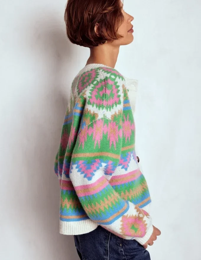 Abi Jacquard Cardigan Multi Aztec Abi Jacquard Cardigan Multi Aztec