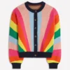 Abi Jacquard Cardigan Multi Rainbow Abi Jacquard Cardigan Multi Rainbow