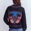 Abi Jacquard Cardigan Navy, Tiger