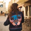 Abi Jacquard Cardigan Navy, Tiger