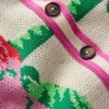 Abi Jacquard Cardigan Warm Ivory, Palm Tree Birds