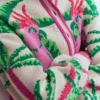 Abi Jacquard Cardigan Warm Ivory, Palm Tree Birds