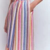 Abigail Linen Maxi Skirt Multi Stripe