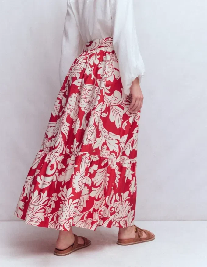 Abigail Poplin Maxi Skirt Botanical Flourish Abigail Poplin Maxi Skirt Botanical Flourish