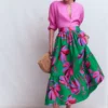 Abigail Poplin Maxi Skirt Green, Daisy Cascade Abigail Poplin Maxi Skirt Green, Daisy Cascade