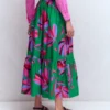 Abigail Poplin Maxi Skirt Green, Daisy Cascade Abigail Poplin Maxi Skirt Green, Daisy Cascade
