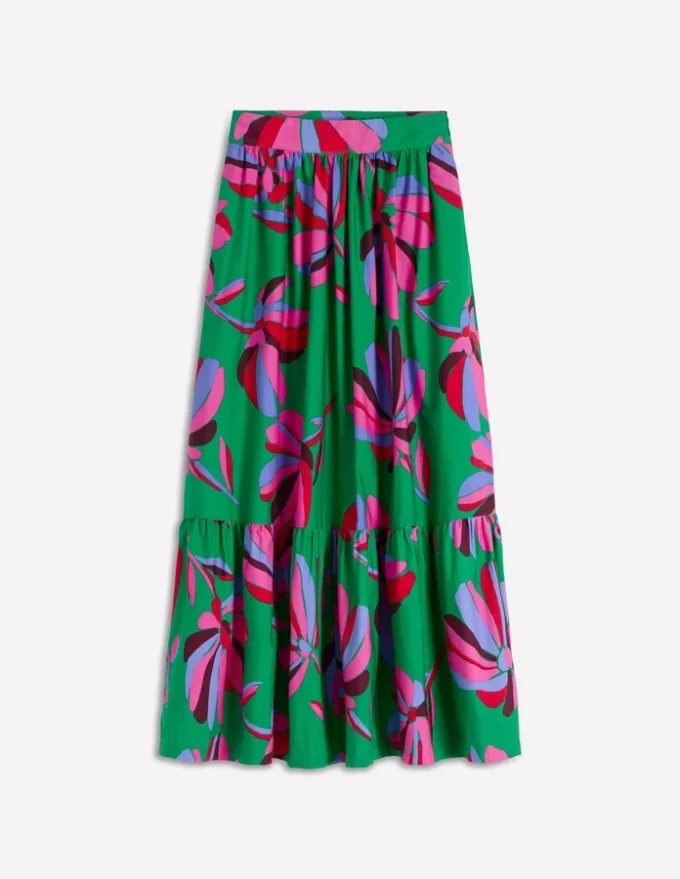 Abigail Poplin Maxi Skirt Green, Daisy Cascade Abigail Poplin Maxi Skirt Green, Daisy Cascade