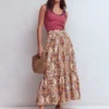 Abigail Poplin Maxi Skirt Multi, Enchanted Gardenia Abigail Poplin Maxi Skirt Multi, Enchanted Gardenia