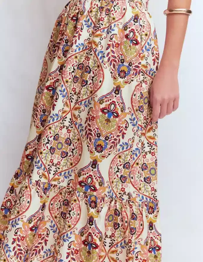 Abigail Poplin Maxi Skirt Multi, Enchanted Gardenia Abigail Poplin Maxi Skirt Multi, Enchanted Gardenia
