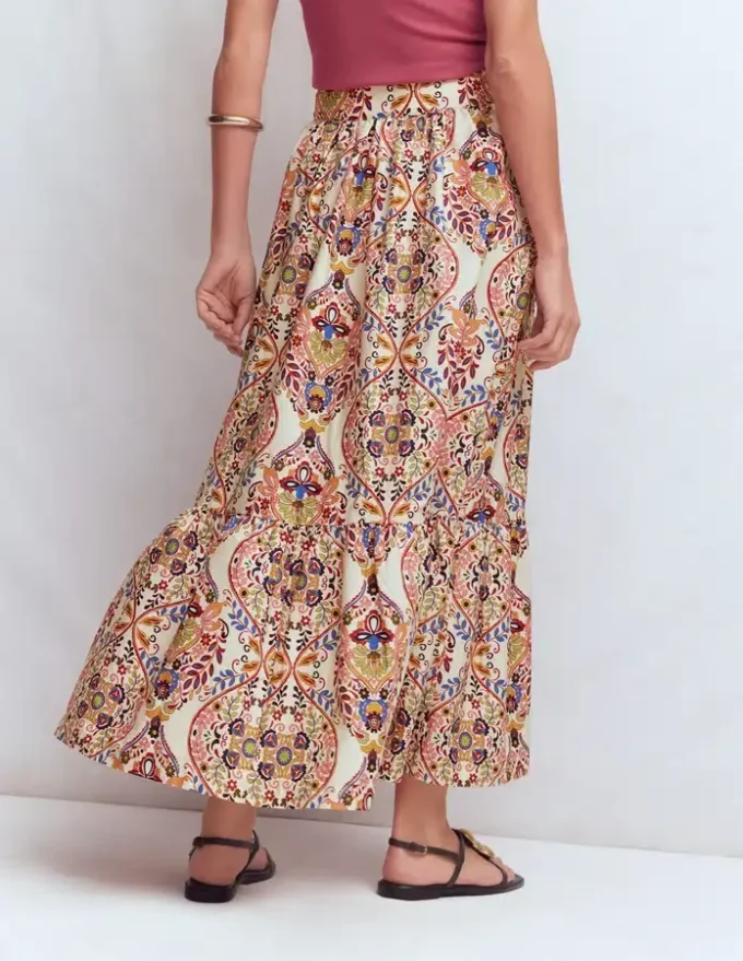 Abigail Poplin Maxi Skirt Multi, Enchanted Gardenia Abigail Poplin Maxi Skirt Multi, Enchanted Gardenia
