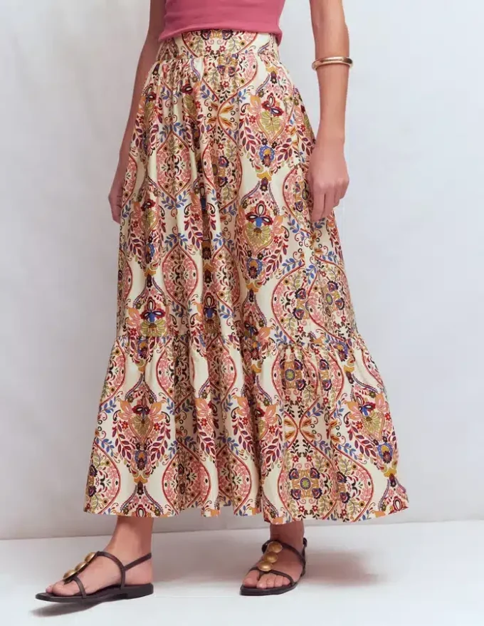 Abigail Poplin Maxi Skirt Multi, Enchanted Gardenia Abigail Poplin Maxi Skirt Multi, Enchanted Gardenia
