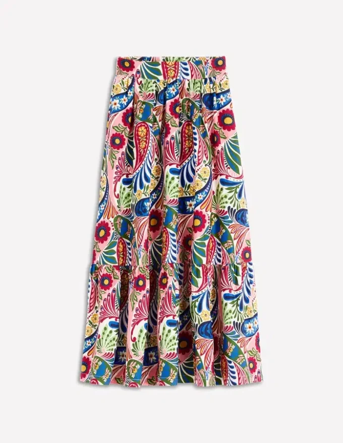 Abigail Poplin Maxi Skirt Multi, Enchanted Paisley Abigail Poplin Maxi Skirt Multi, Enchanted Paisley