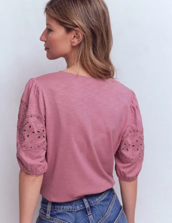 Ada Broderie Mix Top Lilas Ada Broderie Mix Top Lilas