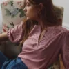Ada Broderie Mix Top Lilas Ada Broderie Mix Top Lilas