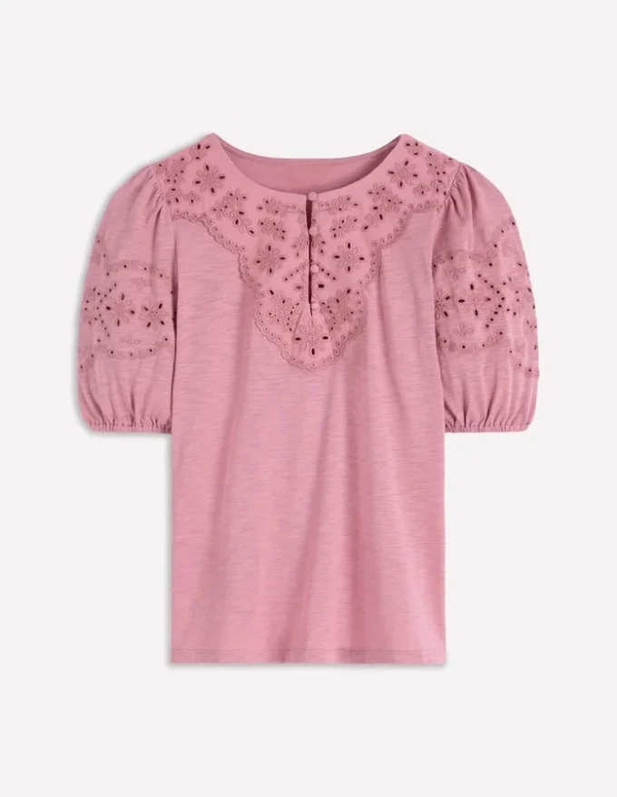 Ada Broderie Mix Top Lilas Ada Broderie Mix Top Lilas
