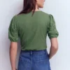 Ada Broderie Mix Top Willow Green Ada Broderie Mix Top Willow Green