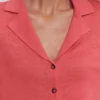 Agnes Collar Linen Cardigan Coral Agnes Collar Linen Cardigan Coral