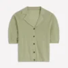 Agnes Collar Linen Cardigan Green Agnes Collar Linen Cardigan Green