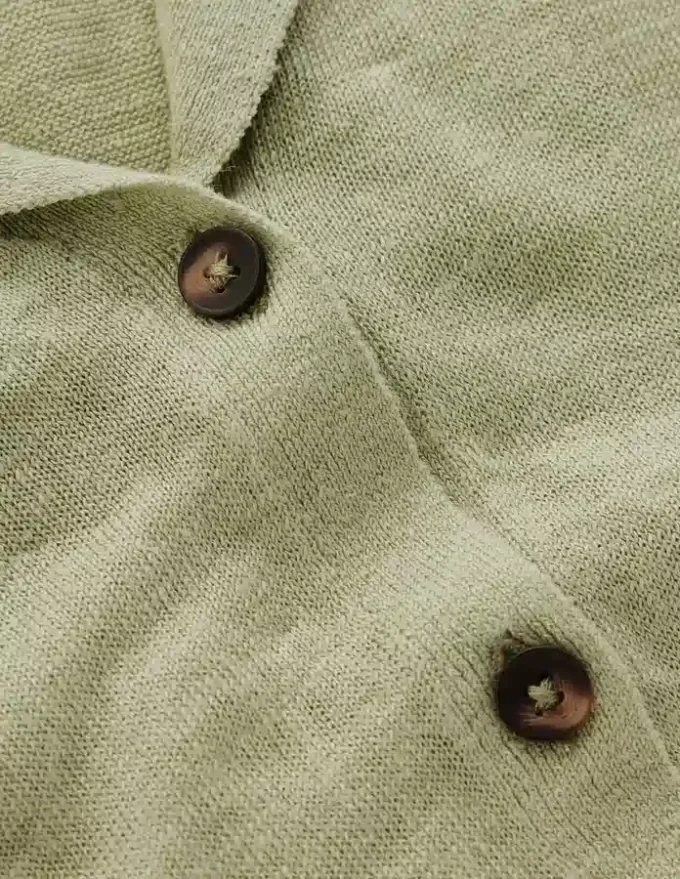 Agnes Collar Linen Cardigan Green Agnes Collar Linen Cardigan Green