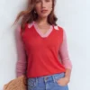 Agnes Collared Linen Jumper Sunkissed Coral / Formica Pink Agnes Collared Linen Jumper Sunkissed Coral / Formica Pink