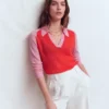 Agnes Collared Linen Jumper Sunkissed Coral / Formica Pink Agnes Collared Linen Jumper Sunkissed Coral / Formica Pink