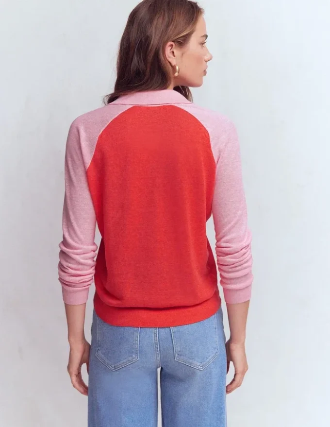 Agnes Collared Linen Jumper Sunkissed Coral / Formica Pink Agnes Collared Linen Jumper Sunkissed Coral / Formica Pink