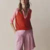Agnes Collared Linen Jumper Sunkissed Coral / Formica Pink Agnes Collared Linen Jumper Sunkissed Coral / Formica Pink