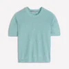 Agnes Linen Button T-Shirt Seamist Blue Agnes Linen Button T-Shirt Seamist Blue