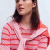 Agnes Linen Button T-Shirt Sunkissed Coral / Formica Pink Agnes Linen Button T-Shirt Sunkissed Coral / Formica Pink