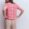 Agnes Linen Button T-Shirt Sunkissed Coral / Formica Pink Agnes Linen Button T-Shirt Sunkissed Coral / Formica Pink