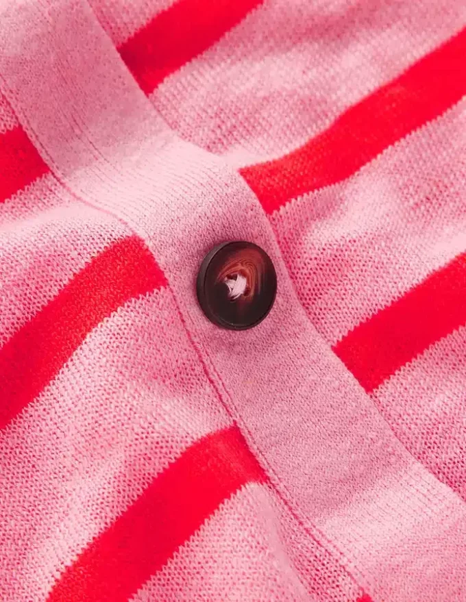 Agnes Linen Button T-Shirt Sunkissed Coral / Formica Pink Agnes Linen Button T-Shirt Sunkissed Coral / Formica Pink