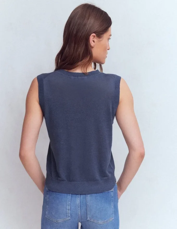 Agnes Linen Tank Blue Agnes Linen Tank Blue