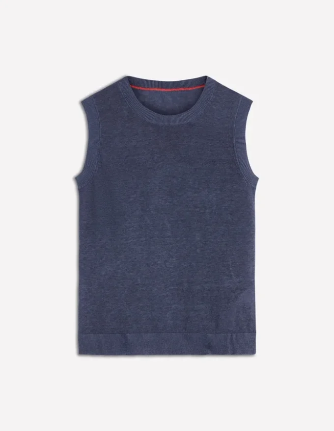 Agnes Linen Tank Blue Agnes Linen Tank Blue