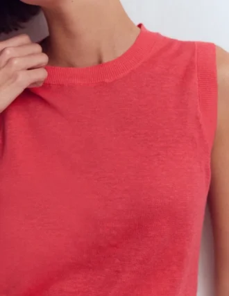 Agnes Linen Tank Pink