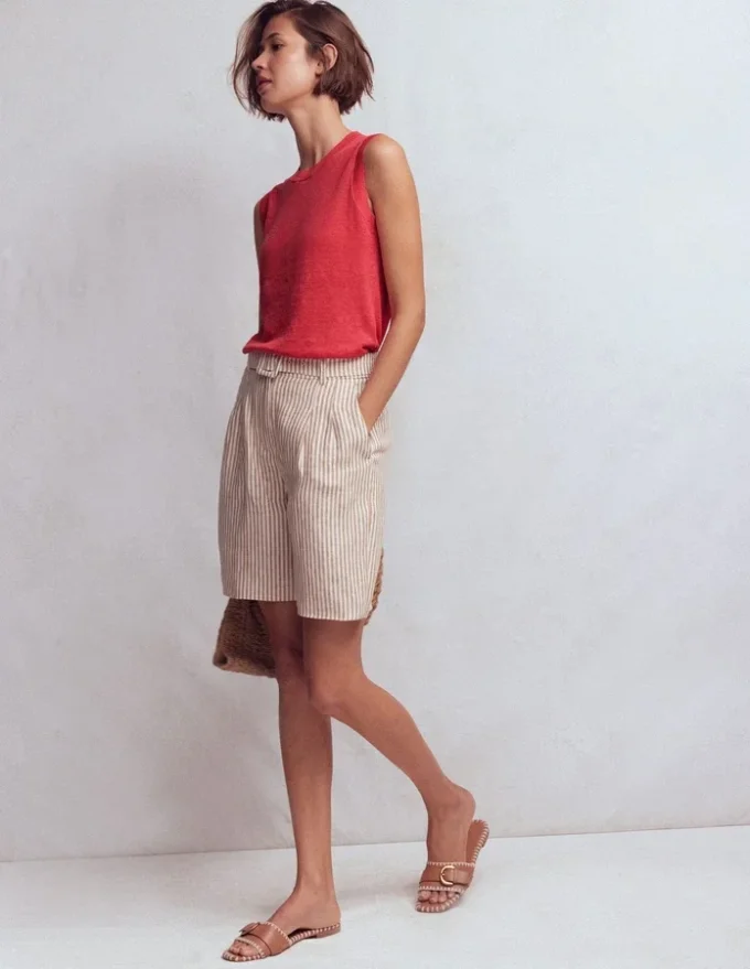 Agnes Linen Tank Pink Agnes Linen Tank Pink