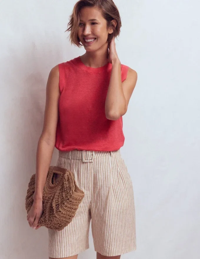 Agnes Linen Tank Pink Agnes Linen Tank Pink