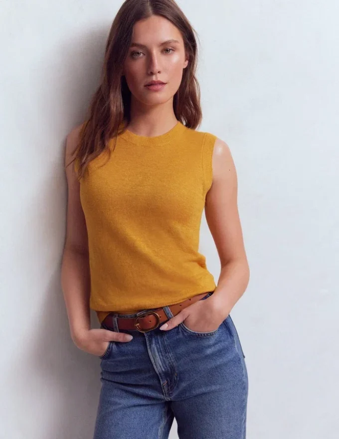Agnes Linen Tank Yellow Agnes Linen Tank Yellow