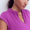 Alba Smocked Jersey Midi Dress Damson Alba Smocked Jersey Midi Dress Damson