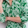 Alexa Long Sleeve Midi Dress Fresh Green, Scattered Vine