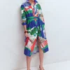 Alexa Long Sleeve Midi Dress Multi Abstract Valley Alexa Long Sleeve Midi Dress Multi Abstract Valley
