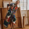 Alexa Long Sleeve Midi Dress Multi Abstract Valley Alexa Long Sleeve Midi Dress Multi Abstract Valley
