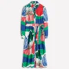 Alexa Long Sleeve Midi Dress Multi Abstract Valley Alexa Long Sleeve Midi Dress Multi Abstract Valley