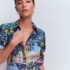 Alexa Long Sleeve Midi Dress Multi Balcony Scene Alexa Long Sleeve Midi Dress Multi Balcony Scene
